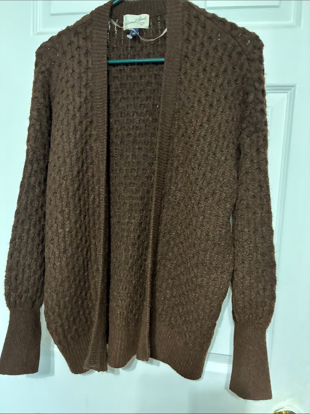 SWEATER WEATHER!!!Universal Thread Brown Cable Knit Open-Front Cardigan